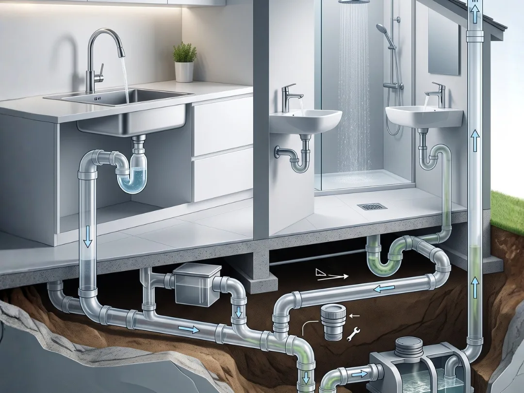 Plumbing කරද්දී නොකරම බැරි වැදගත් දේවල් 💡 1. නිවැරදි P-Trap සහ Bottle Trap භාවිතය 🚰